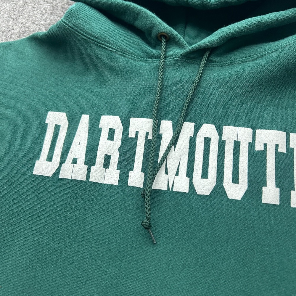 Vintage Dartmouth Hoodie by Camber USA Made Green Pullover Sweatshirt Size 2XL - Picture 4 of 13